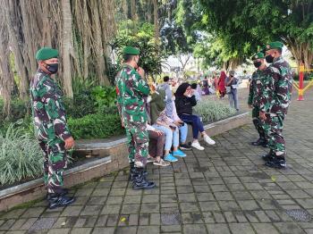 Himbauan Penggunan Masker Selalu digencarkan Kodim Wonosobo